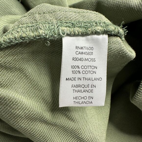 Sandrine Rose Twill Long Sleeve Oversized Dress Moss Women's Small NWT - Picture 10 of 12